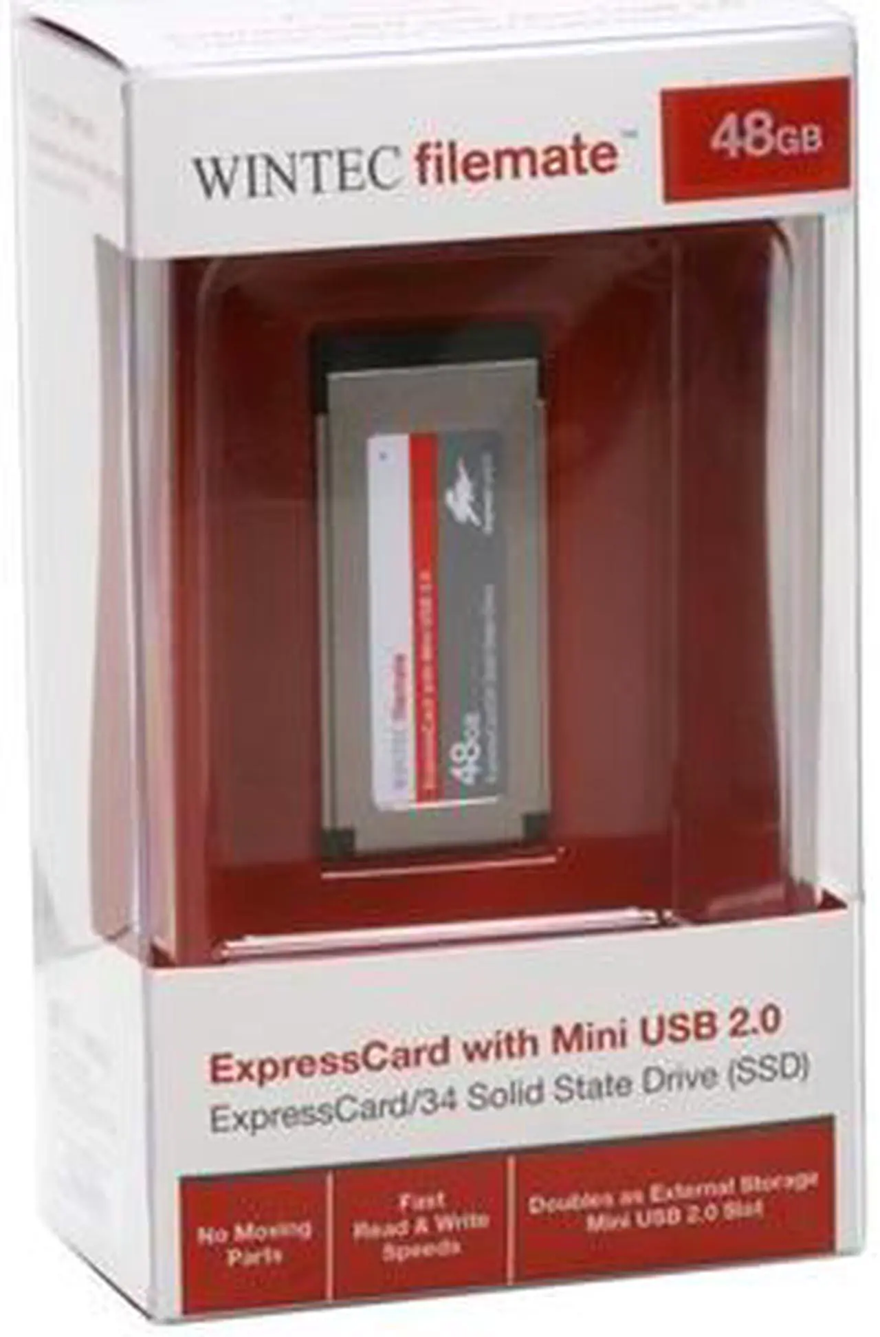 Alt view image 6 of 7 - Wintec FileMate ExpressCard 34 48GB ExpressCard 34 & Mini USB 2.0 MLC Internal / External Solid State Drive (SSD) 3FMS4D048JM-R