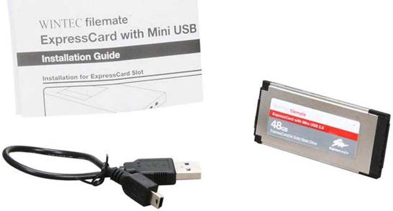 Alt view image 7 of 7 - Wintec FileMate ExpressCard 34 48GB ExpressCard 34 & Mini USB 2.0 MLC Internal / External Solid State Drive (SSD) 3FMS4D048JM-R