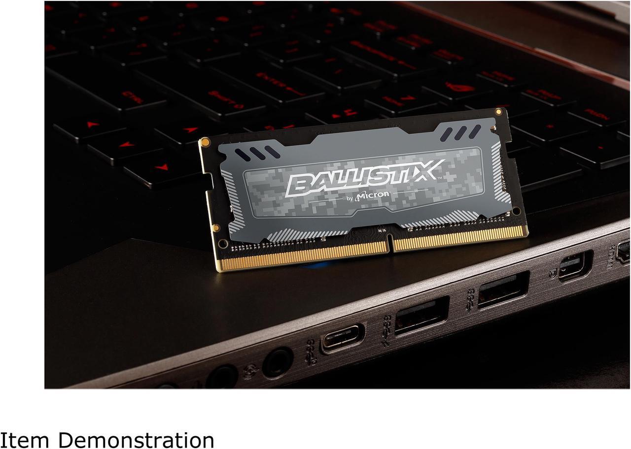 Alt view image 5 of 6 - Crucial Ballistix Sport LT 2666 MHz DDR4 DRAM Laptop Gaming Memory Single 16GB CL16 BLS16G4S26BFSD (Gray)