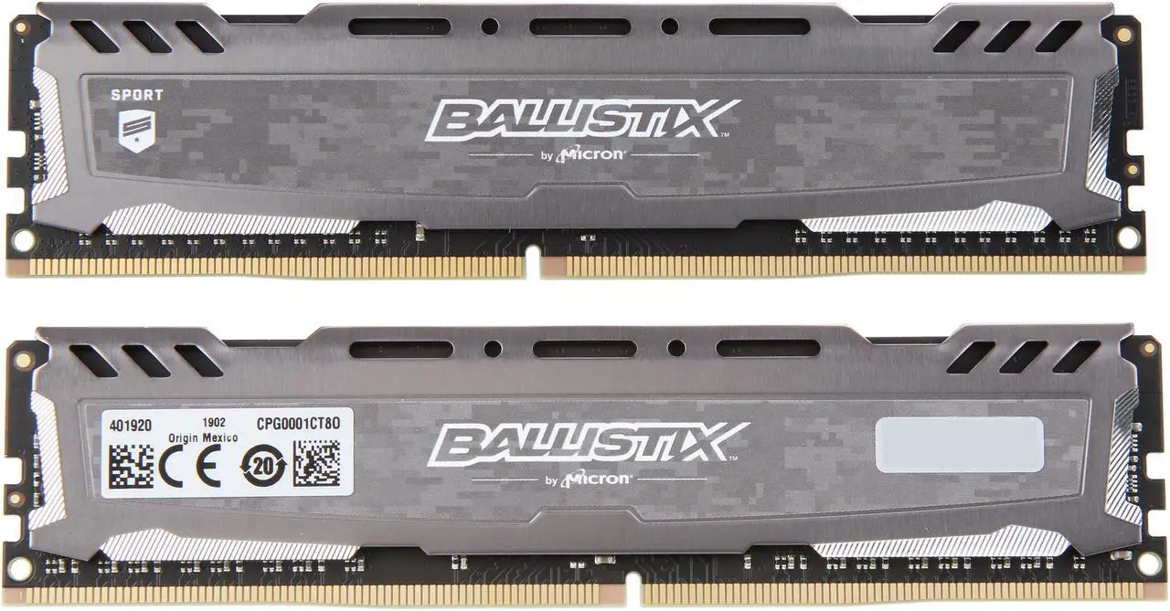 Alt view image 2 of 3 - Ballistix Sport LT 16GB (2 x 8GB) DDR4 3200 (PC4 25600) Desktop Memory Model BLS2K8G4D32AESBK
