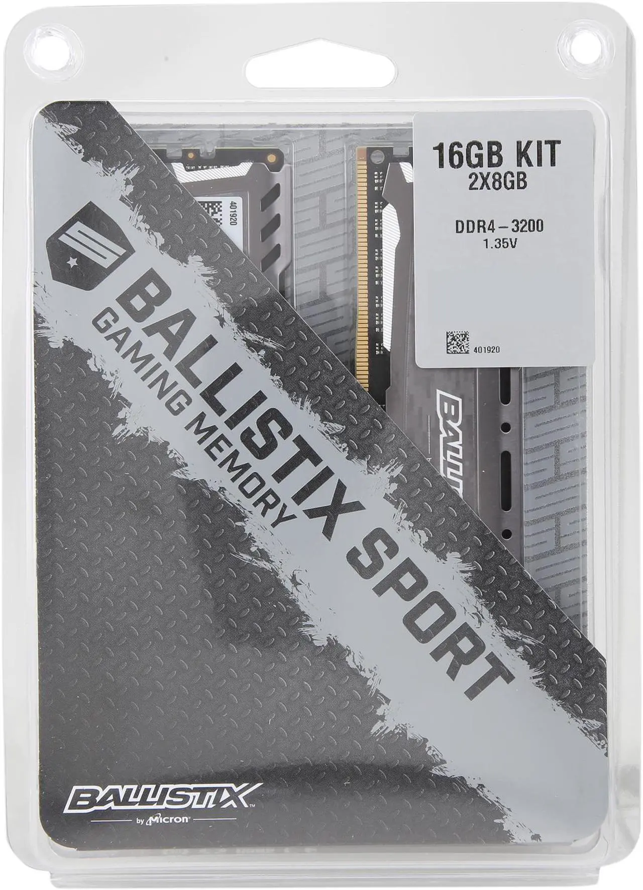 Alt view image 3 of 3 - Ballistix Sport LT 16GB (2 x 8GB) DDR4 3200 (PC4 25600) Desktop Memory Model BLS2K8G4D32AESBK