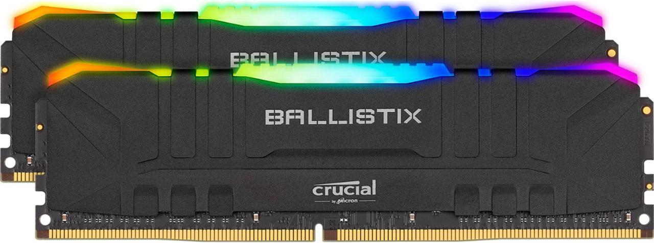 Main image of Crucial Ballistix RGB 3600 MHz DDR4 DRAM Desktop Gaming Memory Kit 16GB (8GBx2) CL16 BL2K8G36C16U4BL (BLACK)