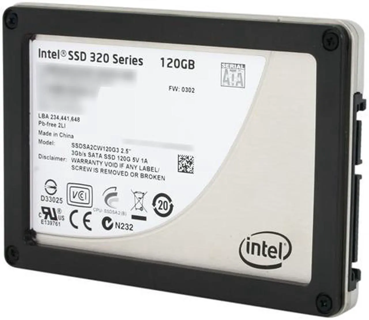 Main image of Intel 320 Series 2.5" 120GB SATA II MLC Internal Solid State Drive (SSD) SSDSA2CW120G310