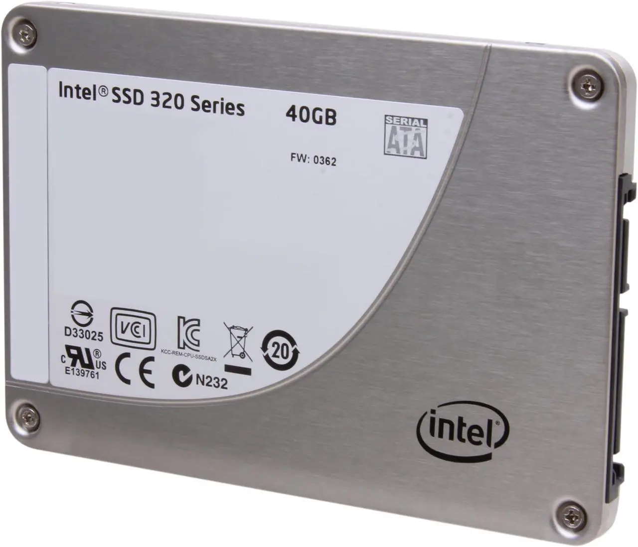 Main image of Intel 320 Series 2.5" 40GB SATA II MLC Internal Solid State Drive (SSD) SSDSA2BT040G301