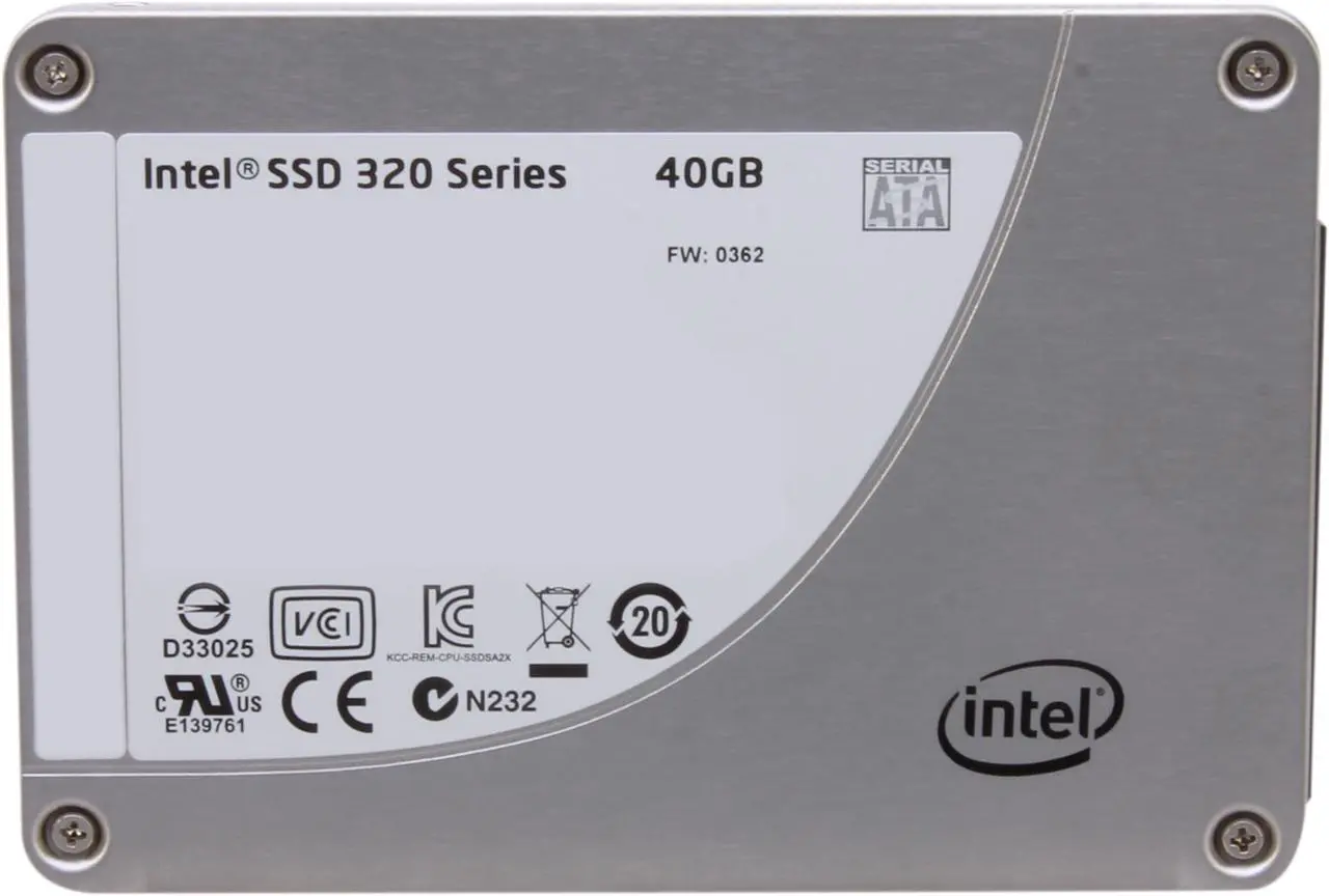 Alt view image 2 of 6 - Intel 320 Series 2.5" 40GB SATA II MLC Internal Solid State Drive (SSD) SSDSA2BT040G301
