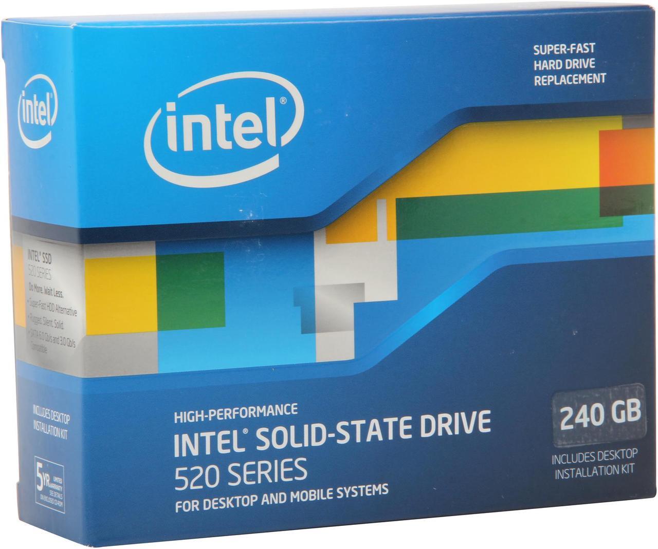 Main image of Intel 520 Series Cherryville 2.5" 240GB SATA III MLC Internal Solid State Drive (SSD) SSDSC2CW240A3K5