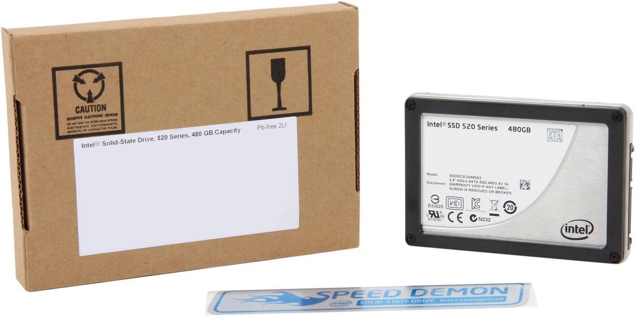 Alt view image 5 of 5 - Intel 520 Series Cherryville 2.5" 480GB SATA III MLC Internal Solid State Drive (SSD) SSDSC2CW480A310