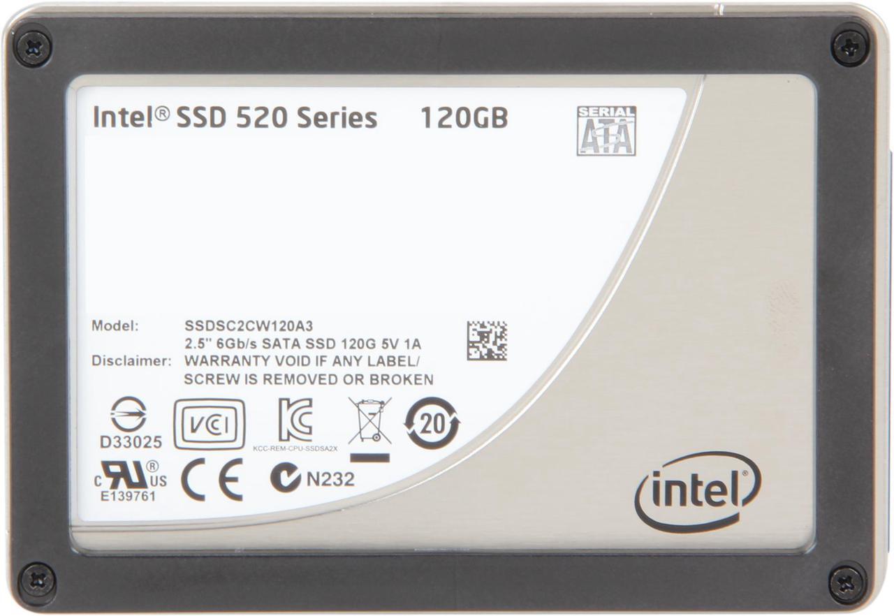 Alt view image 2 of 5 - Intel 520 Series Cherryville 2.5" 120GB SATA III MLC Internal Solid State Drive (SSD) SSDSC2CW120A310