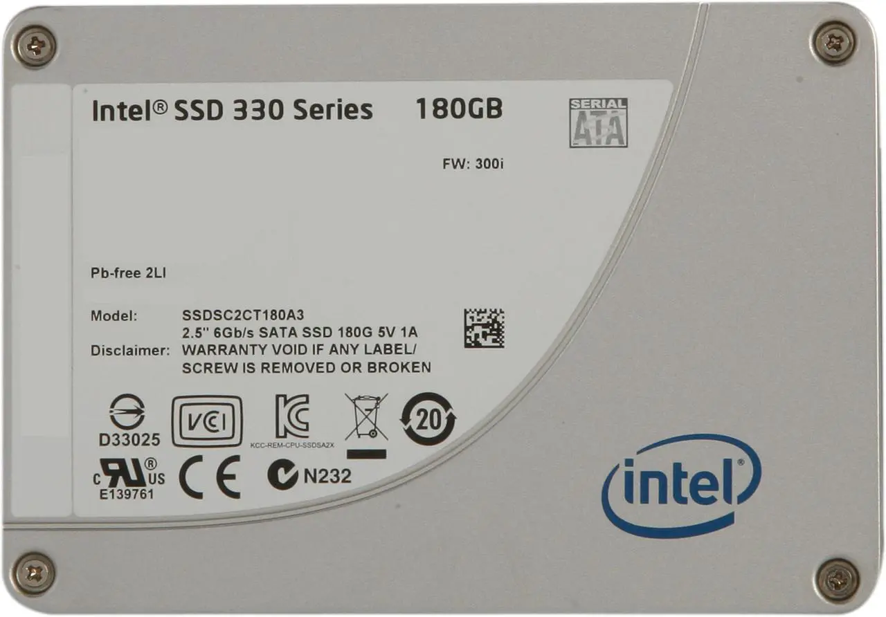 Alt view image 3 of 6 - Intel 330 Series Maple Crest 2.5" 180GB SATA III MLC Internal Solid State Drive (SSD) SSDSC2CT180A3K5