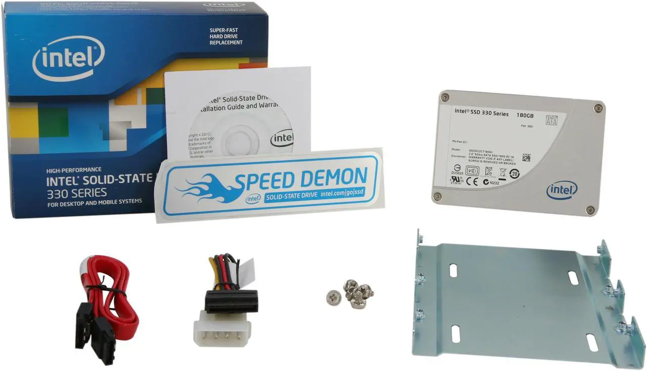 Alt view image 6 of 6 - Intel 330 Series Maple Crest 2.5" 180GB SATA III MLC Internal Solid State Drive (SSD) SSDSC2CT180A3K5