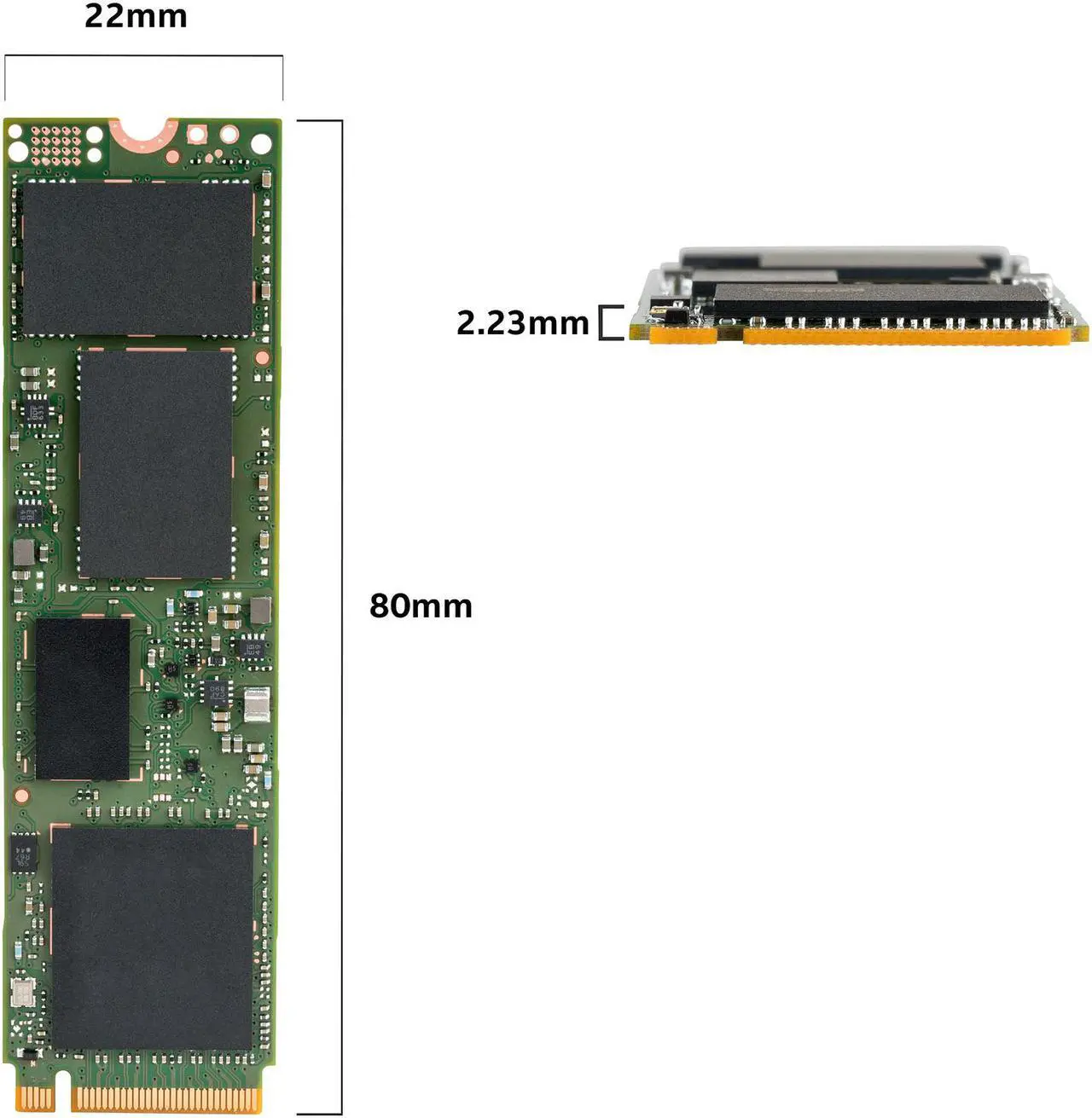 Alt view image 7 of 7 - Intel SSD 600p Series (512GB, M.2 2280 80mm NVMe PCIe 3.0 x4, 3D1, TLC) Reseller Single Pack