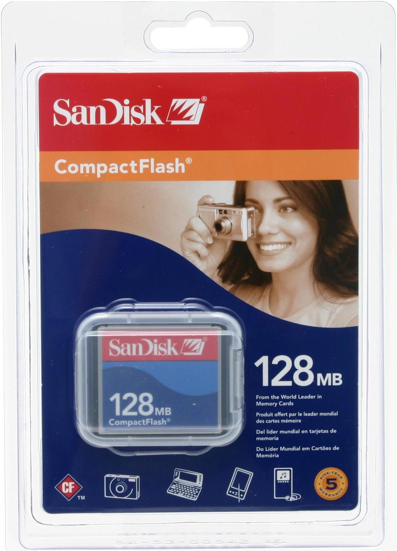 Main image of SanDisk 128MB Compact Flash (CF) Flash Media Model SDCFB-128-A10