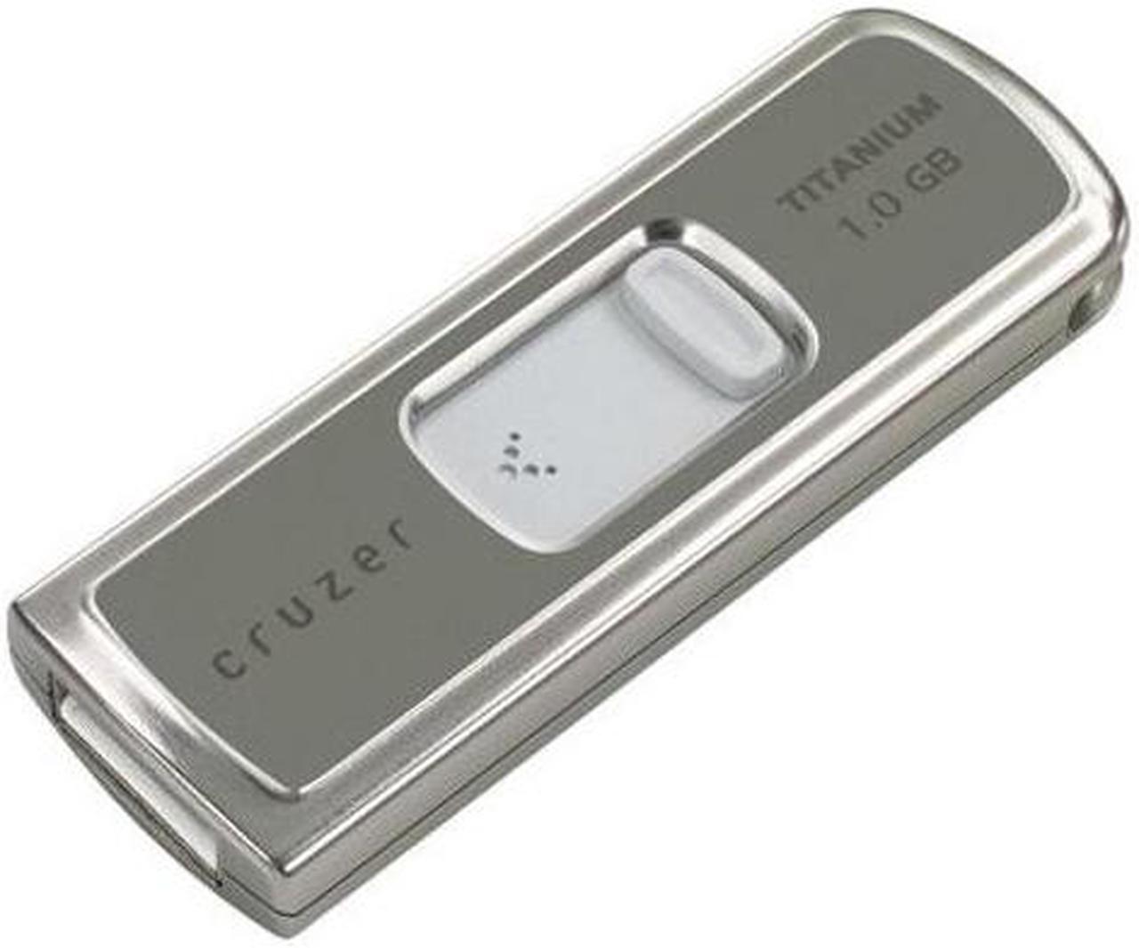 Main image of SanDisk Cruzer Titanium U3 1GB Flash Drive (USB2.0 Portable) Model SDCZ7-1024-A10