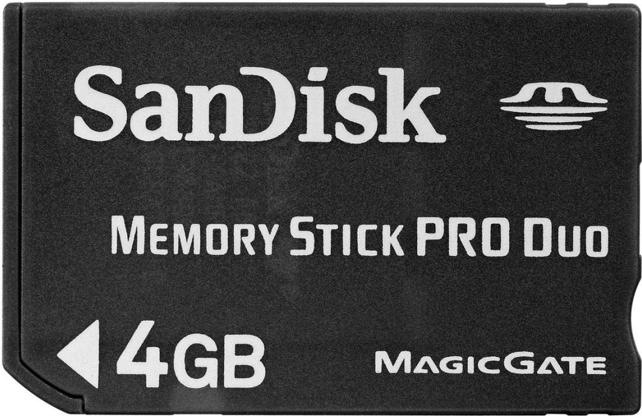 Main image of SanDisk 4GB Memory Stick Pro Duo (MS Pro Duo) Flash Card Model SDMSPD-4096-A11