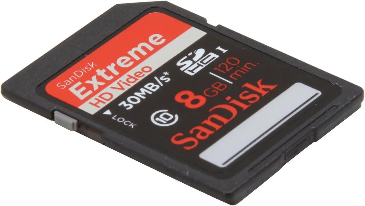 Alt view image 2 of 4 - SanDisk Extreme 8GB SDHC UHS-I Flash Card - Class 10 30MB/S