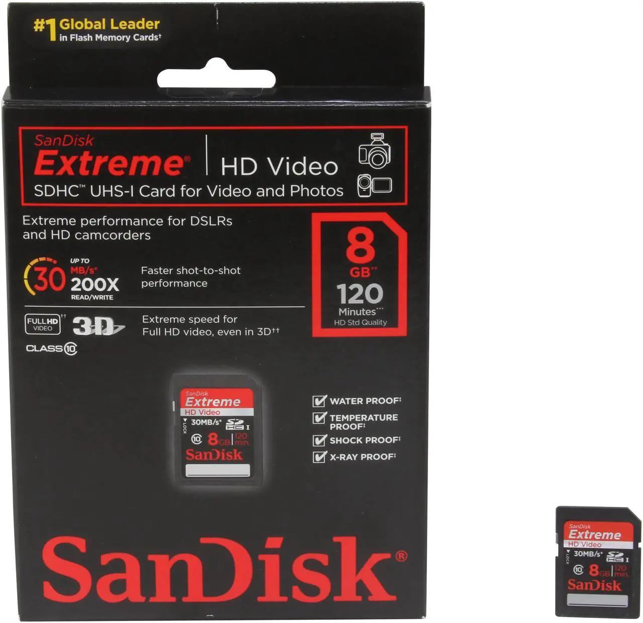 Alt view image 4 of 4 - SanDisk Extreme 8GB SDHC UHS-I Flash Card - Class 10 30MB/S