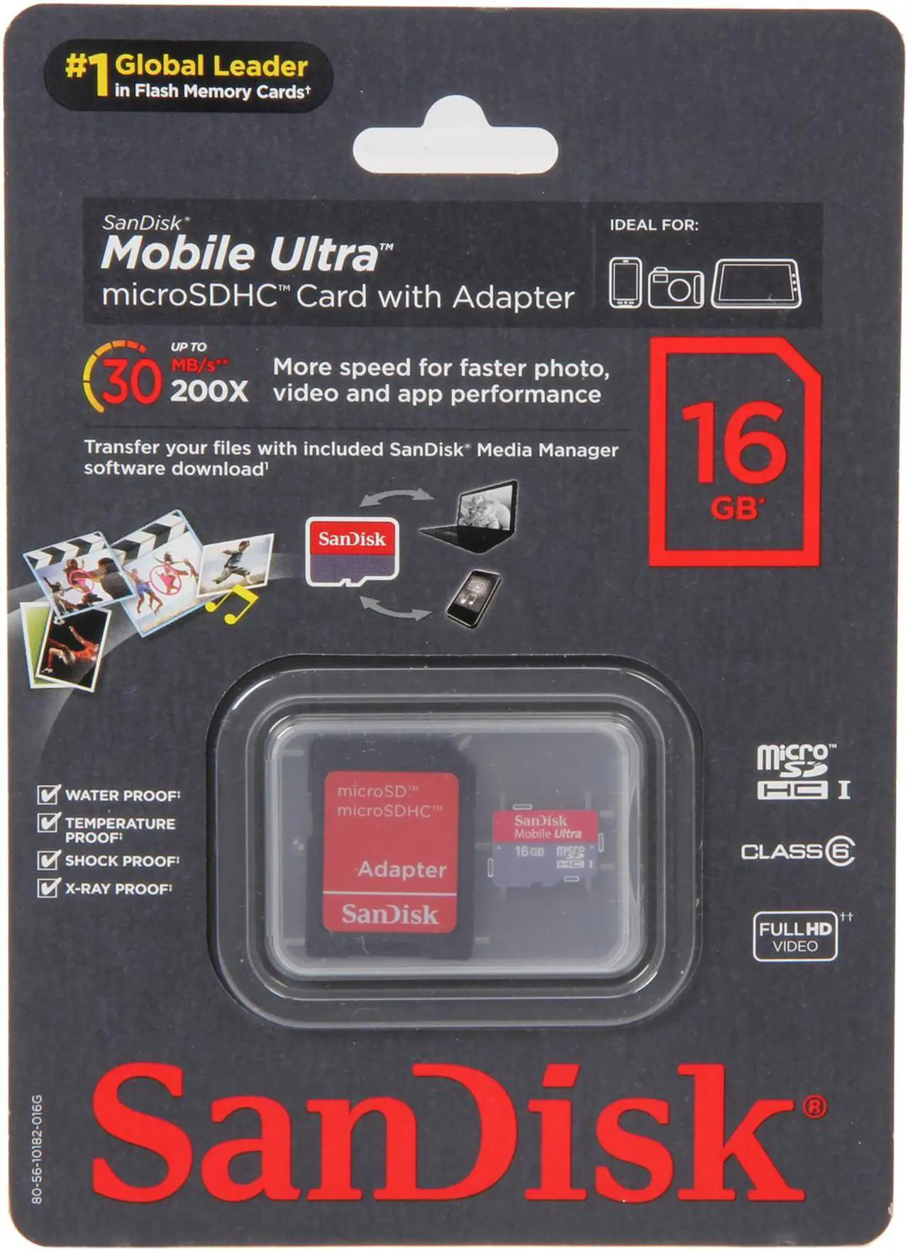 Alt view image 4 of 4 - SanDisk Mobile Ultra 16GB microSDHC Flash Card Model SDSDQY-016G-A11A