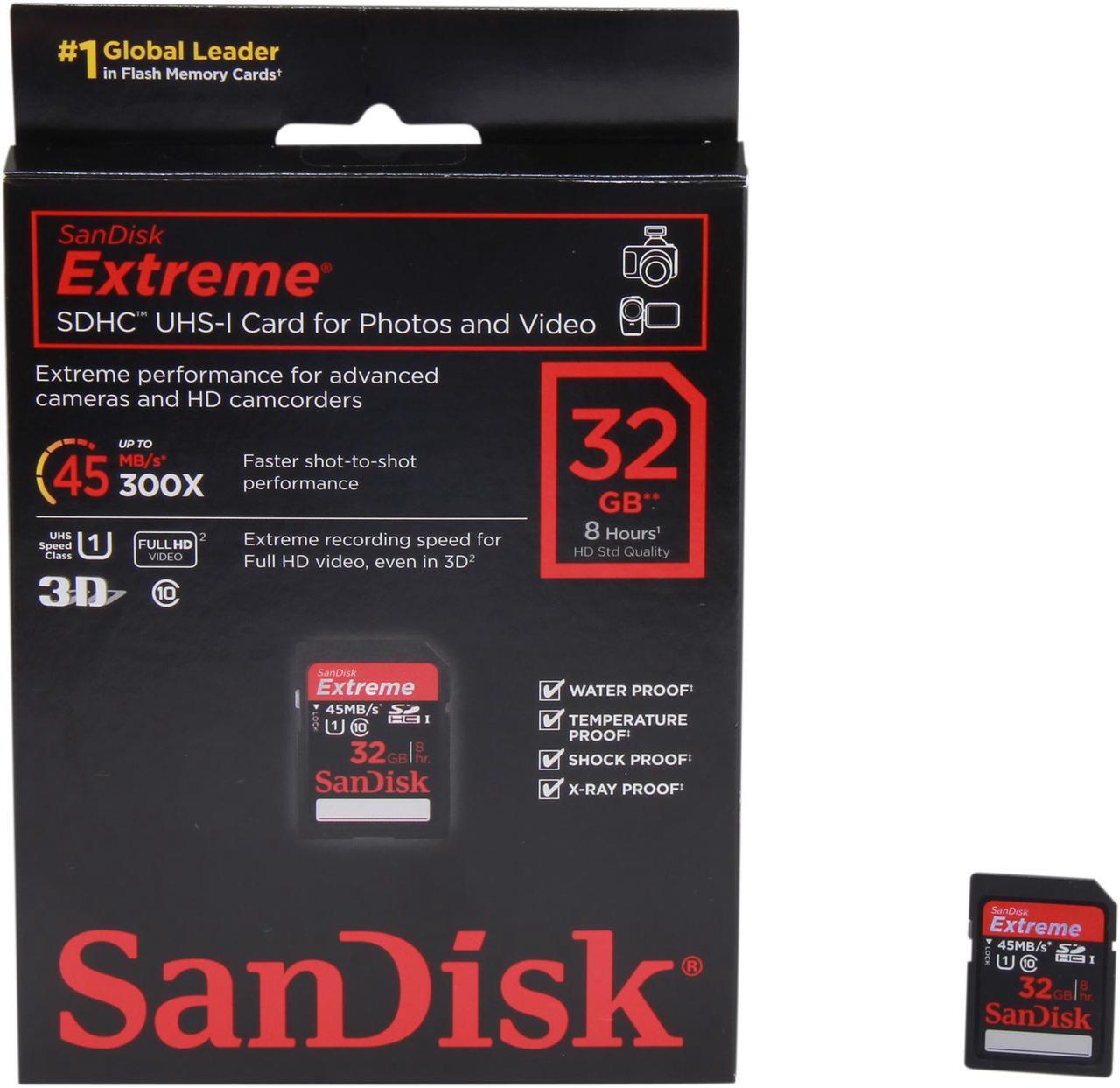 Alt view image 4 of 4 - SanDisk Extreme 32GB SDHC UHS-I Flash Card - Class 10 45MB/S