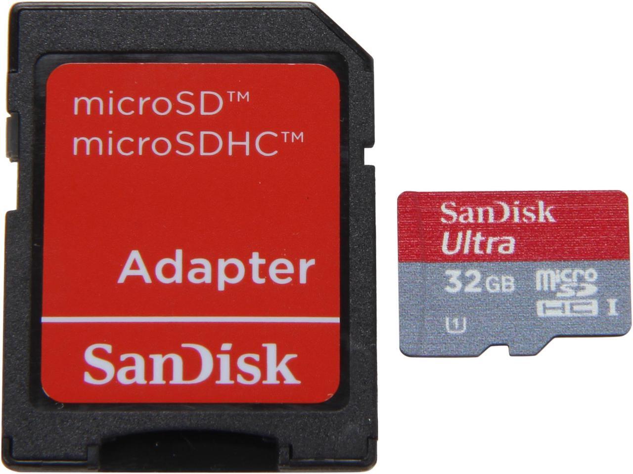 Main image of SanDisk Ultra UHS-I 32GB microSDHC Flash Card Model SDSDQUI-032G-A11