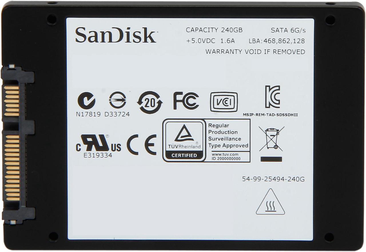 Alt view image 4 of 5 - SanDisk Ultra II 2.5" 240GB SATA III Internal Solid State Drive (SSD) SDSSDHII-240G-G25