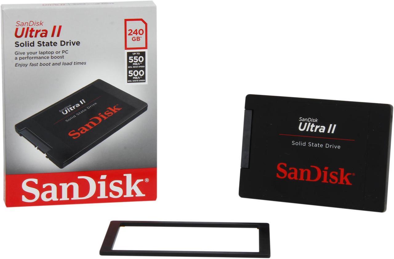 Alt view image 5 of 5 - SanDisk Ultra II 2.5" 240GB SATA III Internal Solid State Drive (SSD) SDSSDHII-240G-G25