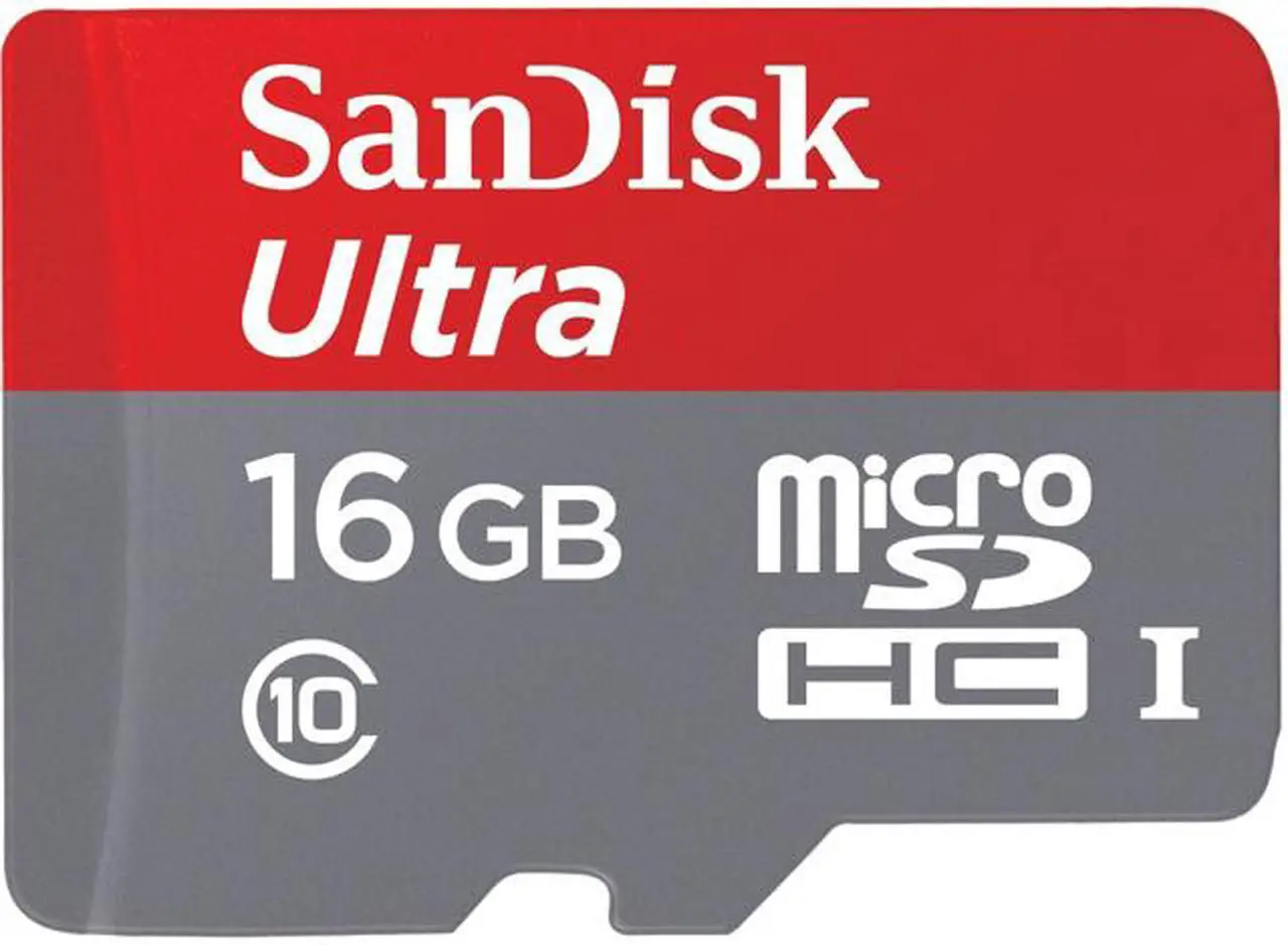 Main image of SanDisk 16GB Ultra microSDHC UHS-I/Class 10 Memory Card with Adapter, Speed Up to 80MB/s (SDSQUNC-016G-GN6MA)