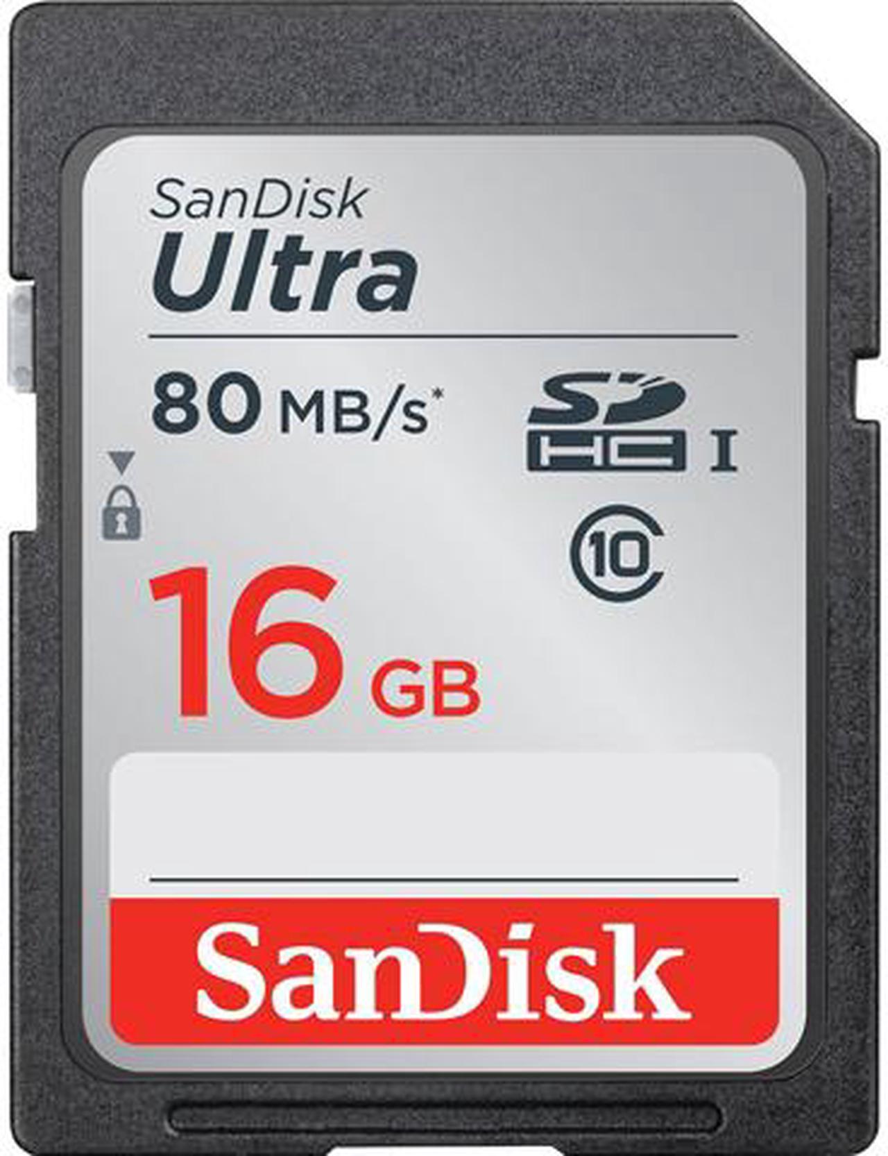 SanDisk 16GB Ultra SDHC UHS-I/Class 10 Memory Card, Speed Up to 80MB/s (SDSDUNC-016G-GN6IN)