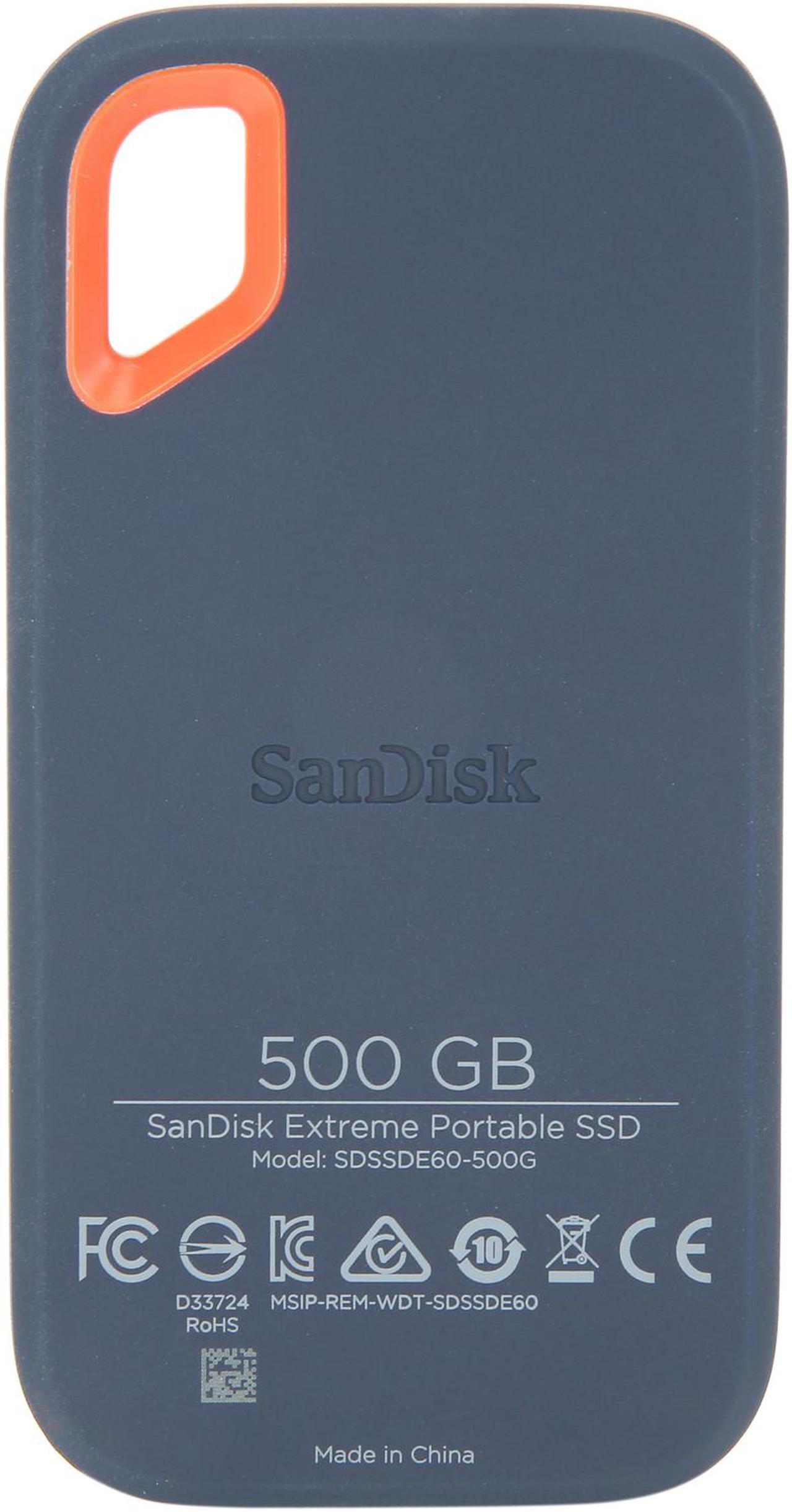 Alt view image 5 of 5 - SanDisk 500GB Extreme Portable External SSD - Up to 550 MB/s - USB-C, USB 3.1 - SDSSDE60-500G-G25