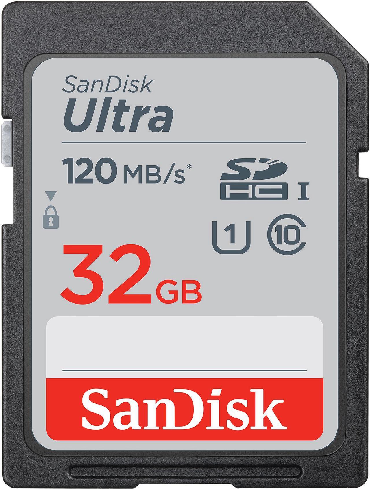 SanDisk 32GB Ultra SDHC UHS-I / Class 10 Memory Card, Speed Up to 120MB/s (SDSDUN4-032G-GN6IN)