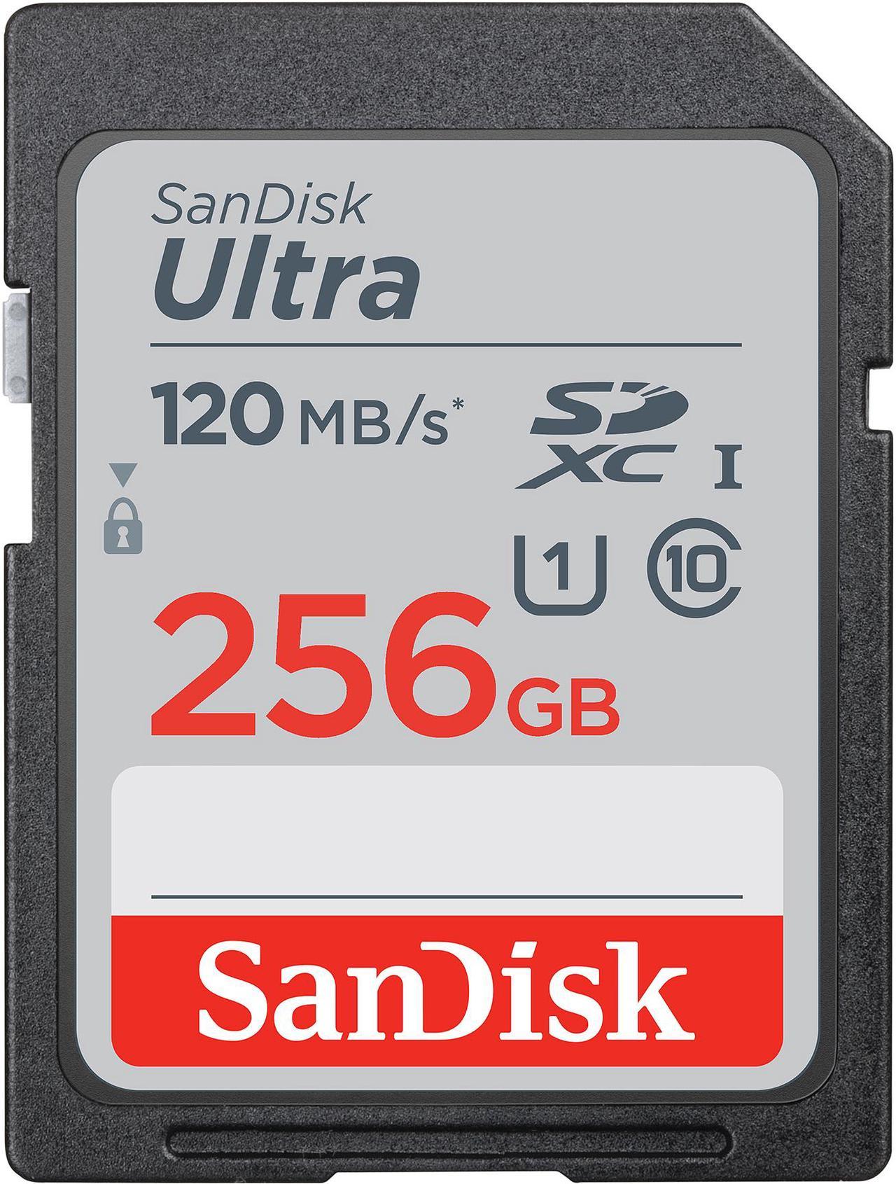 SanDisk 256GB Ultra SDXC UHS-I / Class 10 Memory Card, Speed Up to 120MB/s (SDSDUN4-256G-GN6IN)