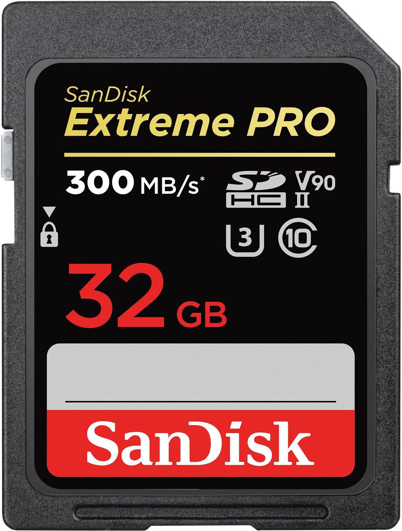 SanDisk 32GB Extreme Pro SDHC UHS-II Memory Card, Speed Up to 300MB/s (SDSDXDK-032G-GN4IN)