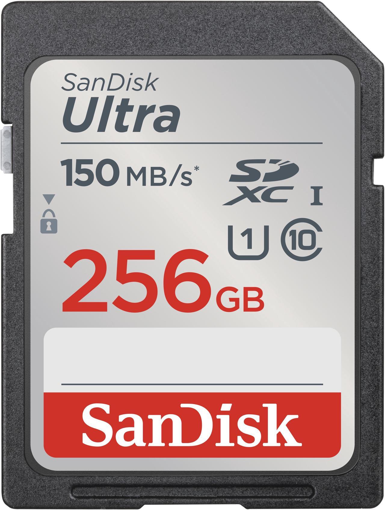 SanDisk 256GB Ultra SDXC UHS-I / Class 10 Memory Card, Speed Up to 150MB/s (SDSDUNC-256G-GN6IN)