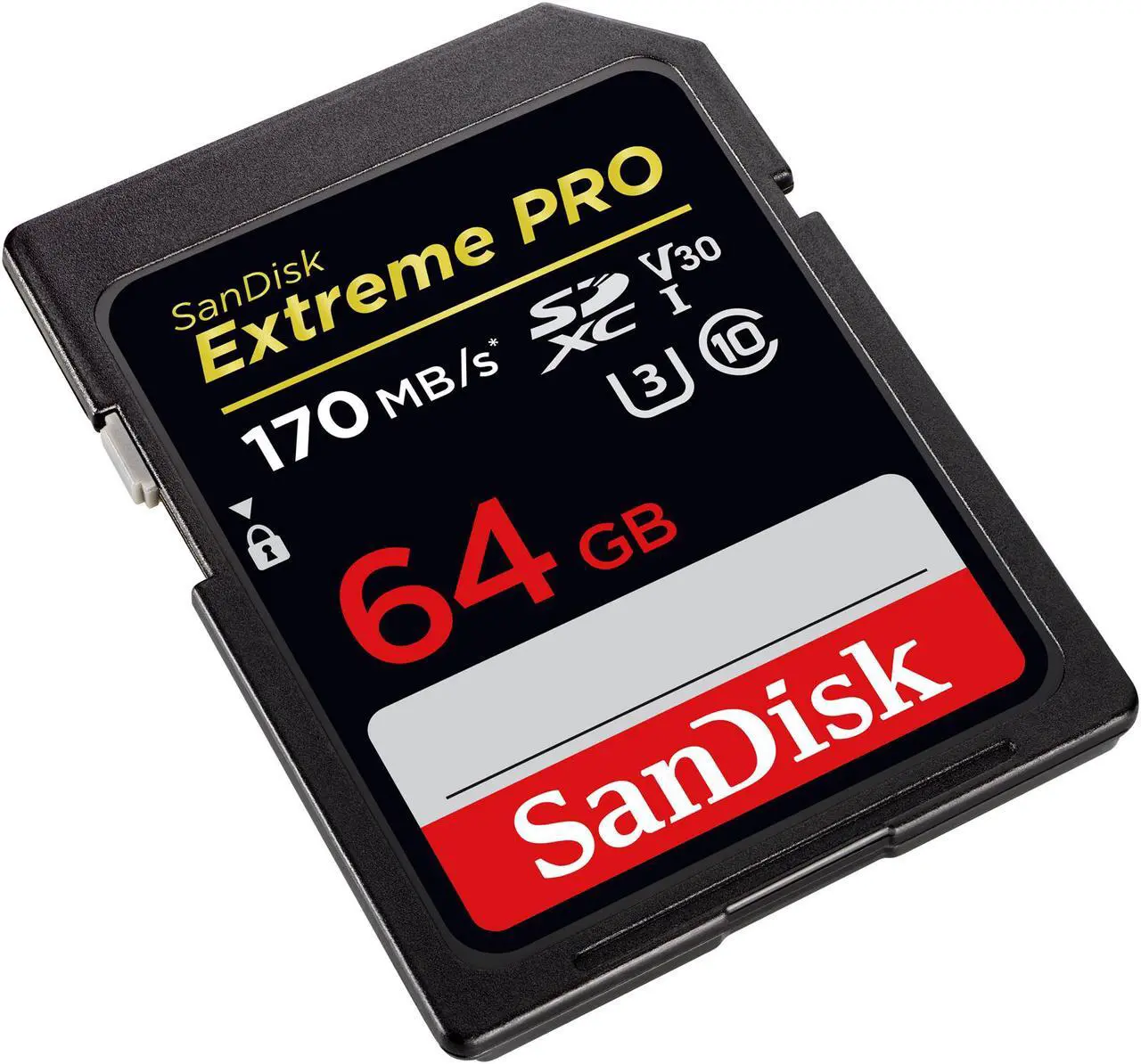 Alt view image 2 of 5 - SanDisk 64GB Extreme Pro SDXC UHS-I/U3 V30 Class 10 Memory Card, Speed Up to 170MB/s (SDSDXXY-064G-GN4IN)