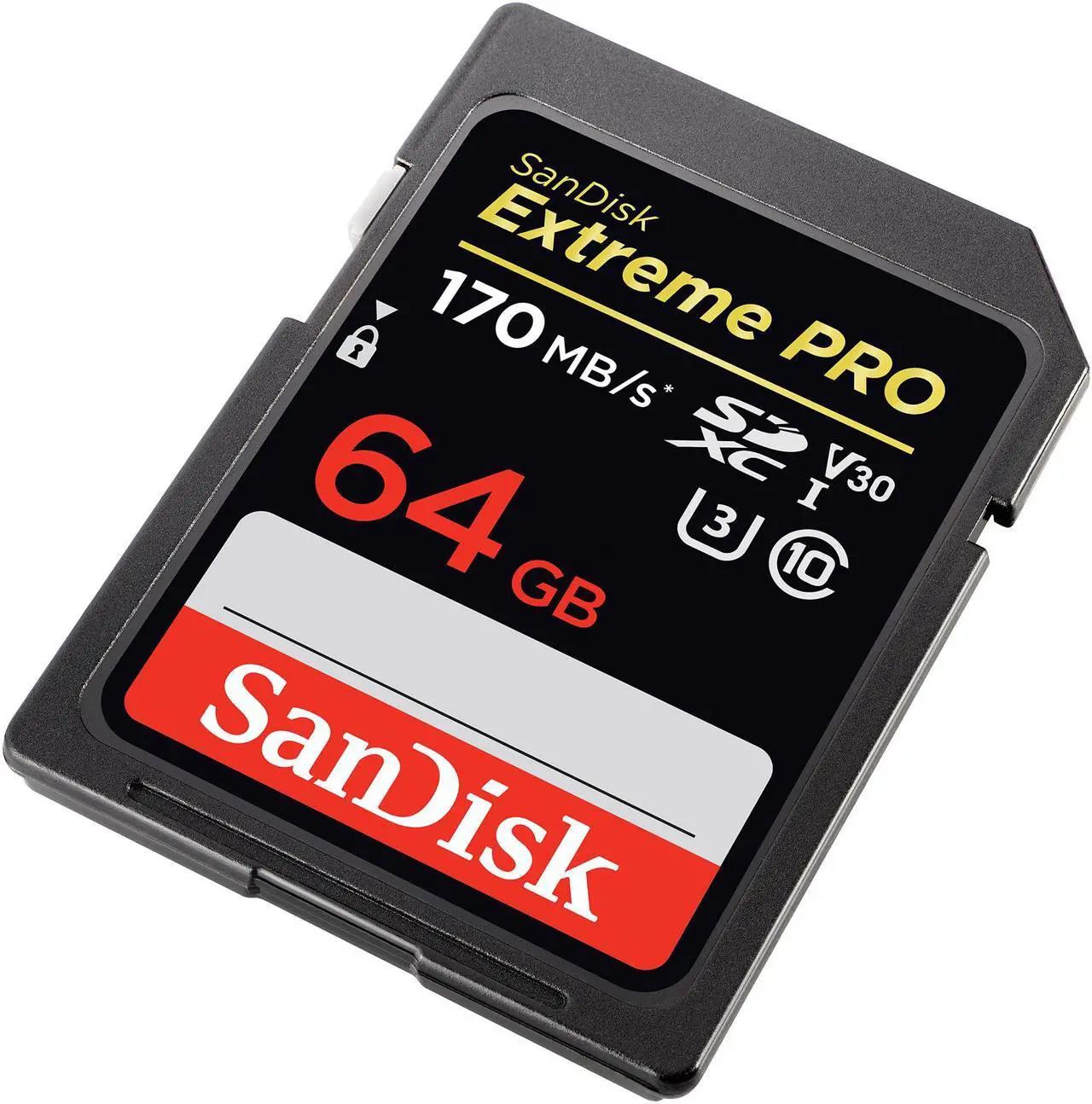 Alt view image 3 of 5 - SanDisk 64GB Extreme Pro SDXC UHS-I/U3 V30 Class 10 Memory Card, Speed Up to 170MB/s (SDSDXXY-064G-GN4IN)