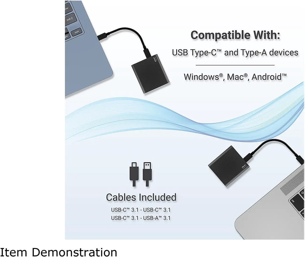 Alt view image 7 of 8 - PNY Pro Elite 500GB USB 3.1 Gen 2 Type-C Portable Solid State Drive