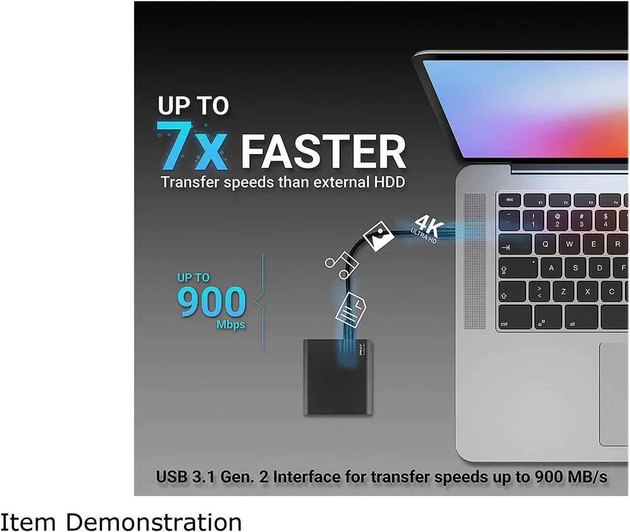 Alt view image 4 of 8 - PNY Pro Elite 500GB USB 3.1 Gen 2 Type-C Portable Solid State Drive