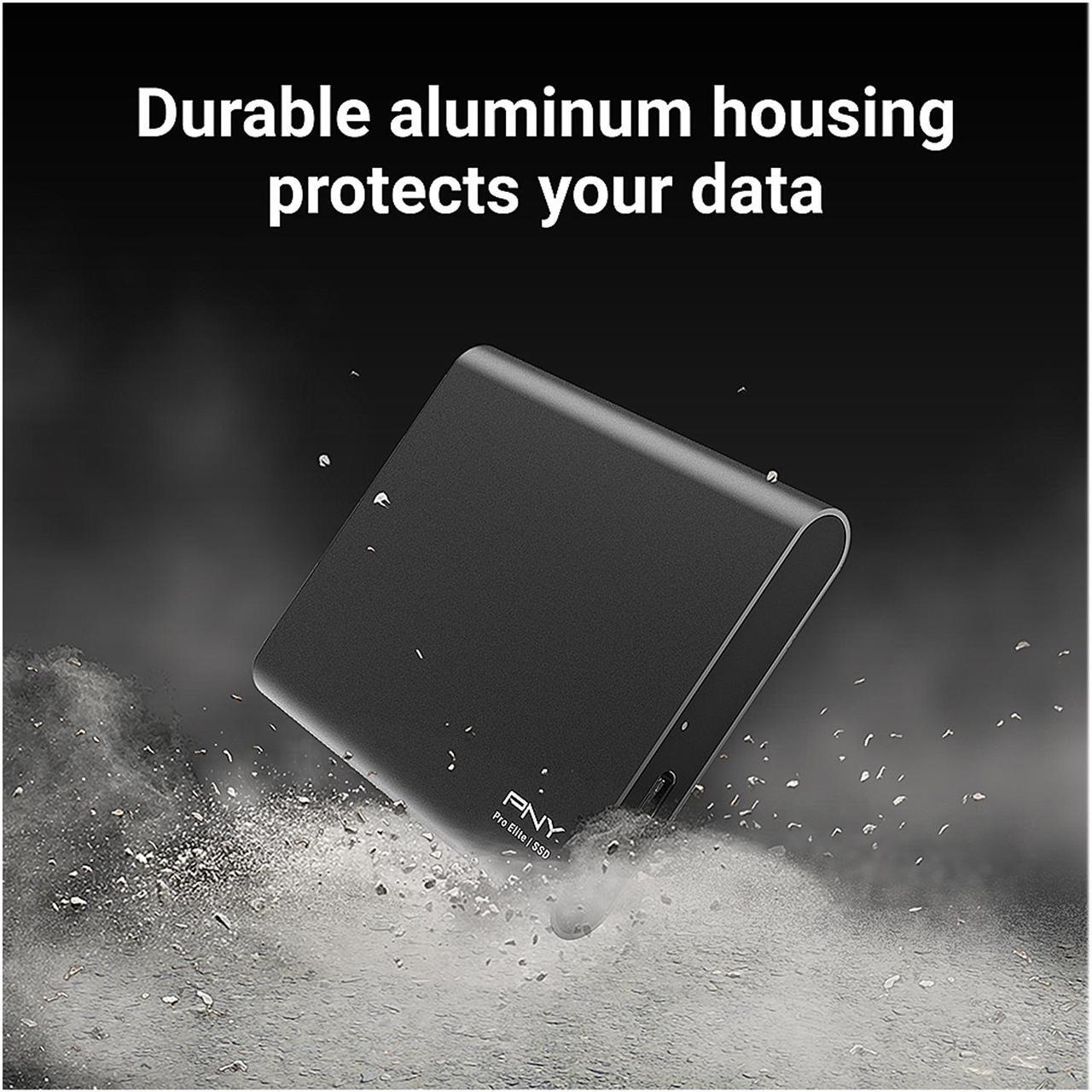 Alt view image 8 of 8 - PNY Pro Elite 1TB USB 3.1 Gen 2 Type-C Portable Solid State Drive
