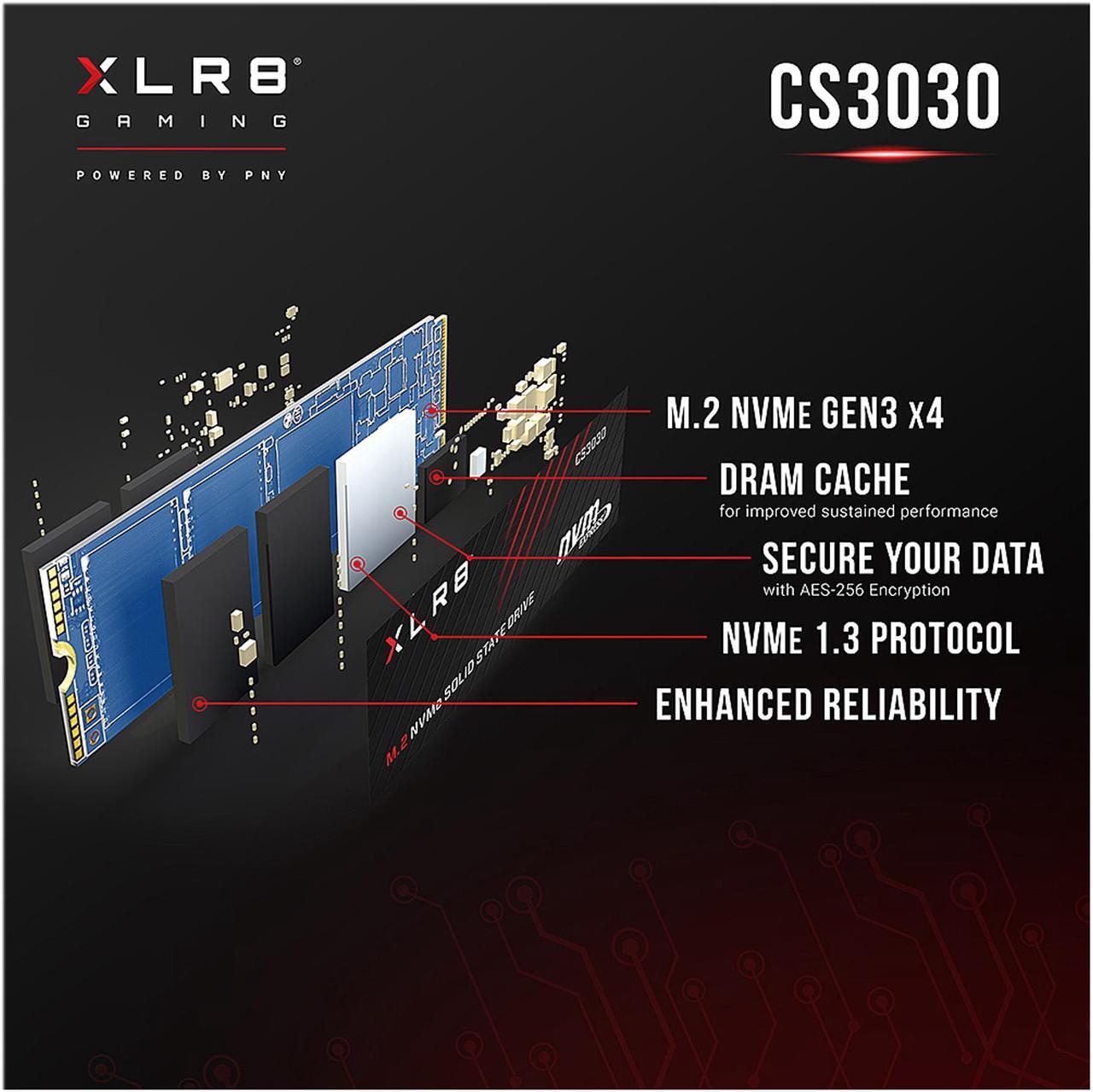 Alt view image 5 of 7 - PNY XLR8 CS3030 M.2 2280 2TB PCI-Express 3.0 x4 3D TLC Internal Solid State Drive (SSD) M280CS3030-2TB-RB