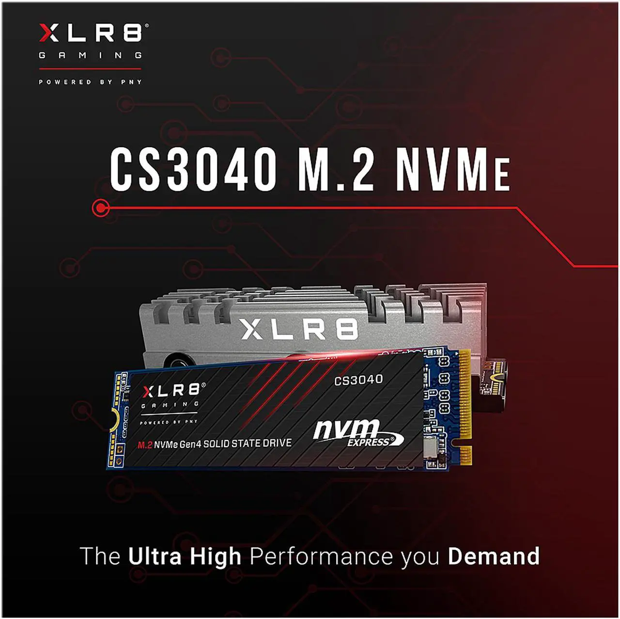 Alt view image 3 of 8 - PNY XLR8 CS3040 1TB M.2 NVMe Gen4 x4 Internal Solid State Drive (SSD) - M280CS3040-1TB-RB
