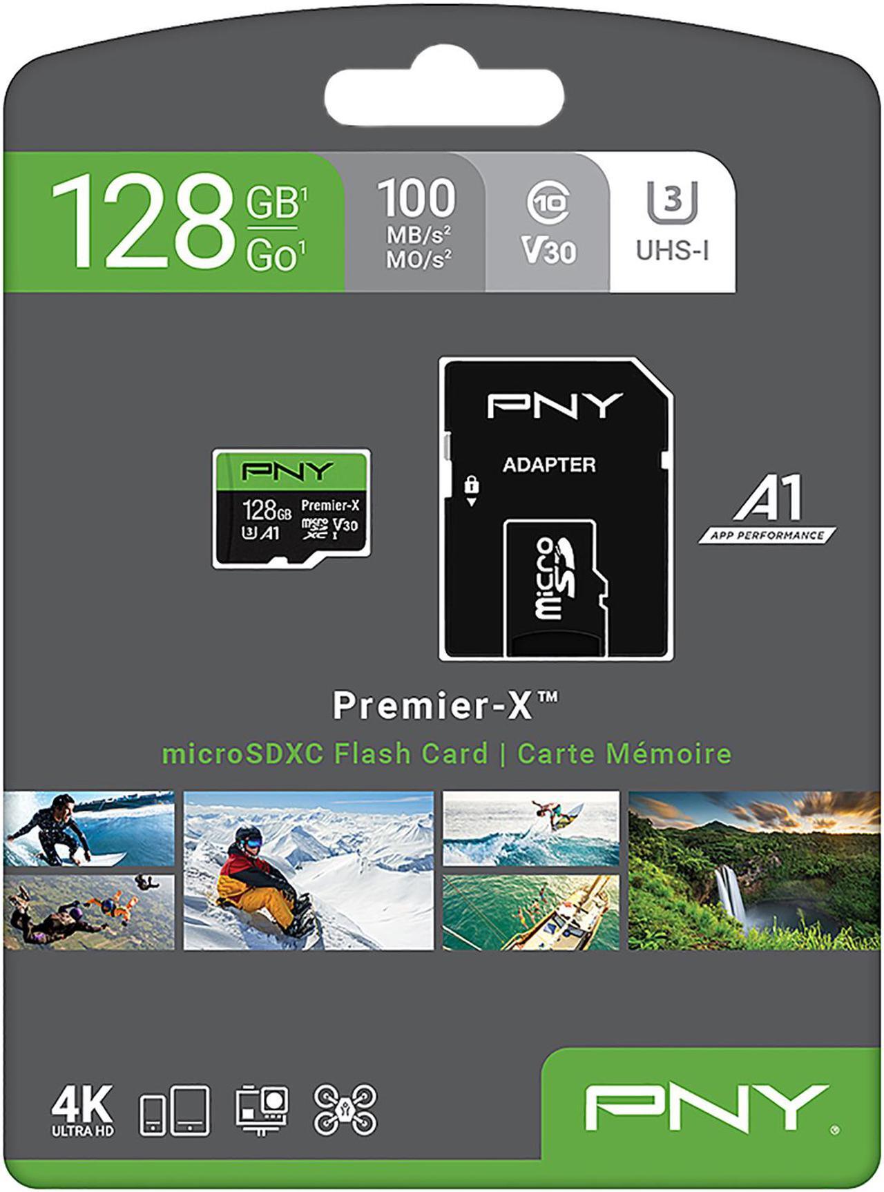 Alt view image 3 of 7 - PNY Premier 128GB microSDXC Flash Card Model P-SDU128V31100PX-GE