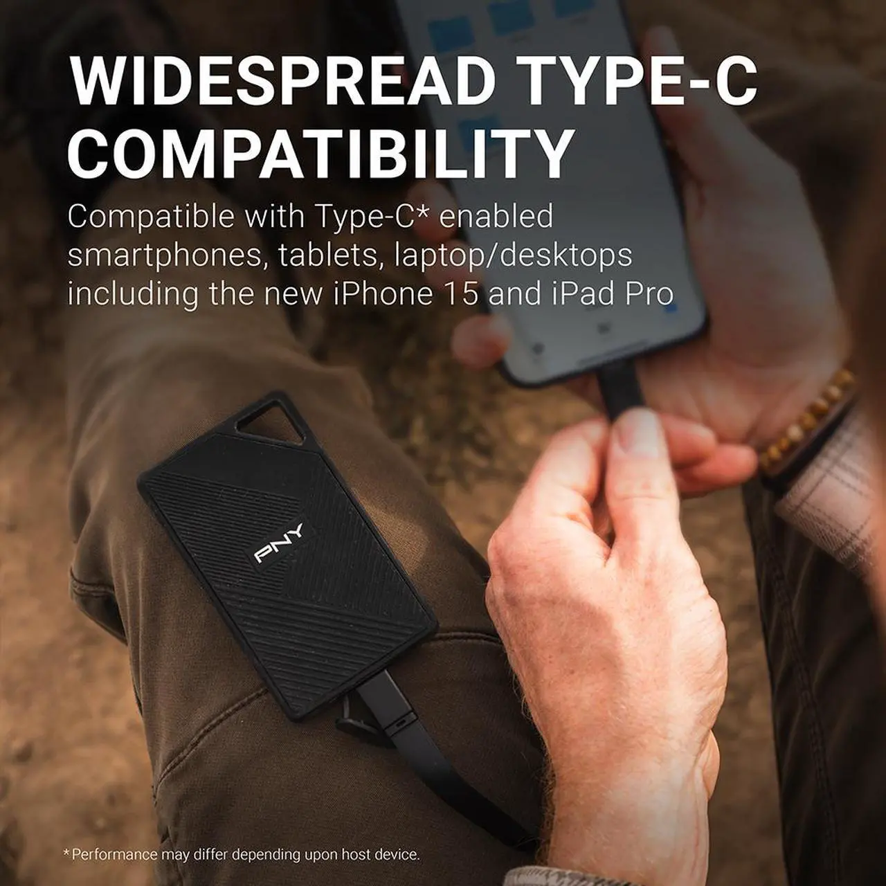 Alt view image 7 of 8 - PNY 2TB USB 3.2 Gen 2x2 Type-C Portable SSD