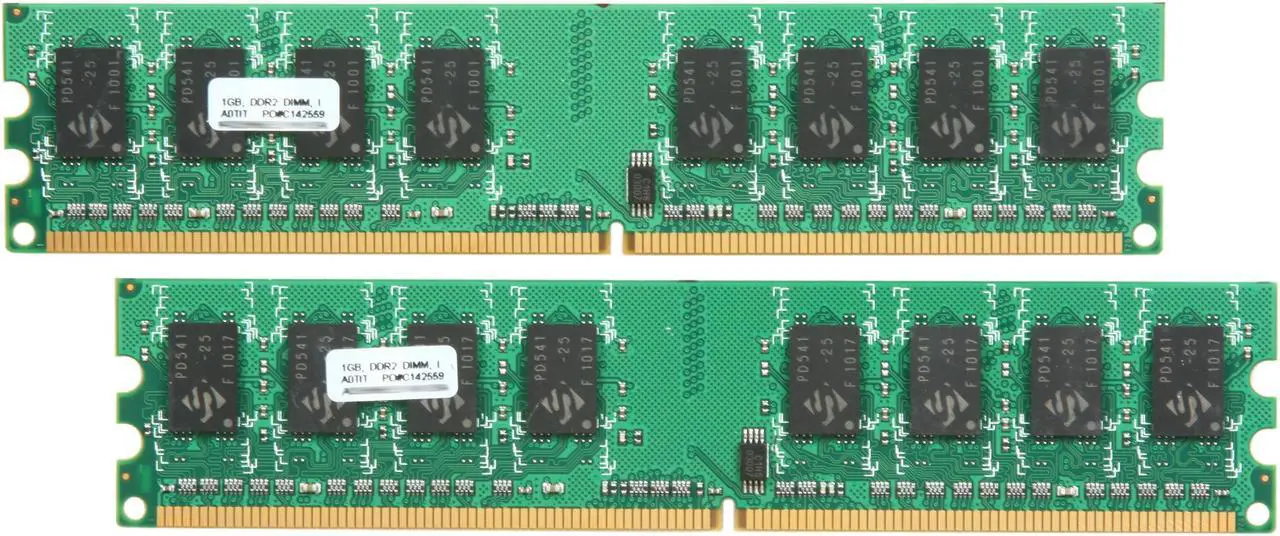 Main image of PNY OPTIMA 2GB (2 x 1GB) DDR2 800 (PC2 6400) Dual Channel Kit Desktop Memory Model MD2048KD2-800