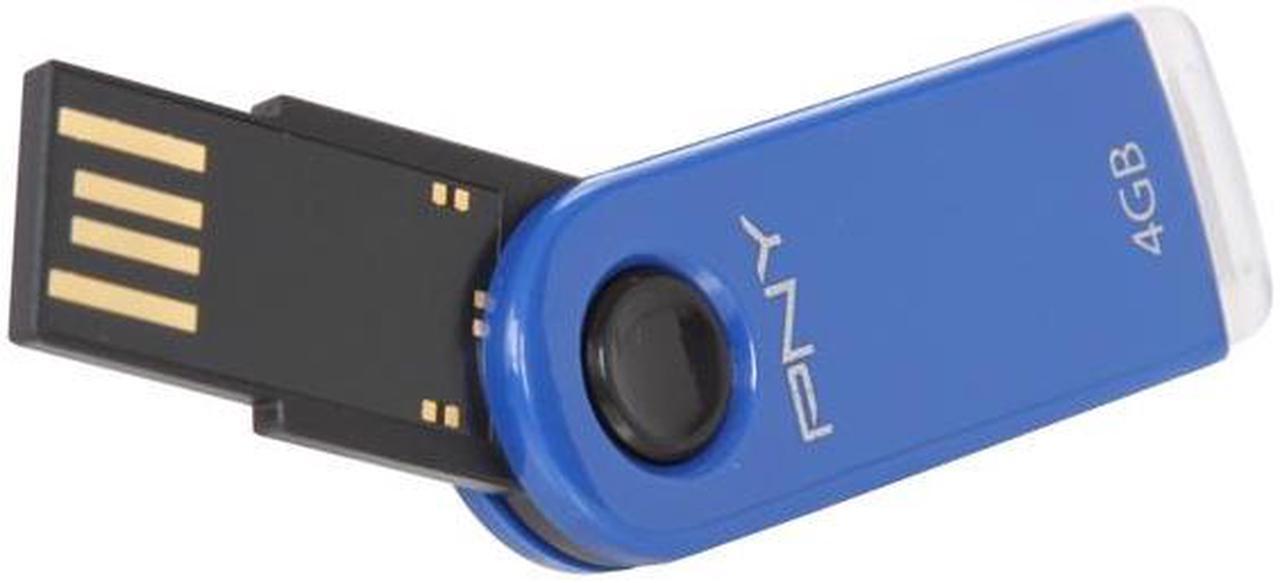 Main image of PNY Micro Swing Attaché 4GB USB 2.0 Flash Drive (Dark Blue) P-FDU4GB-EF/DBLU