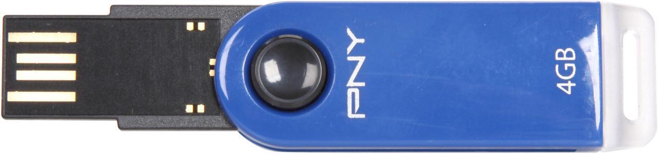 Alt view image 3 of 4 - PNY Micro Swing Attaché 4GB USB 2.0 Flash Drive (Dark Blue) P-FDU4GB-EF/DBLU