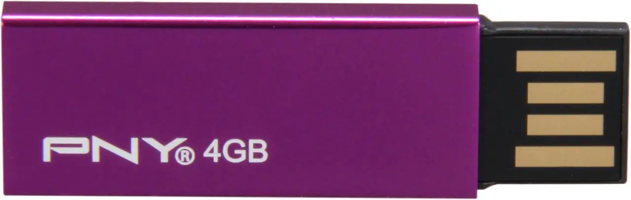 Alt view image 2 of 5 - PNY Clip-On Attaché 4GB USB 2.0 Flash Drive (Purple) P-FDU4GBCL-EF/PRP