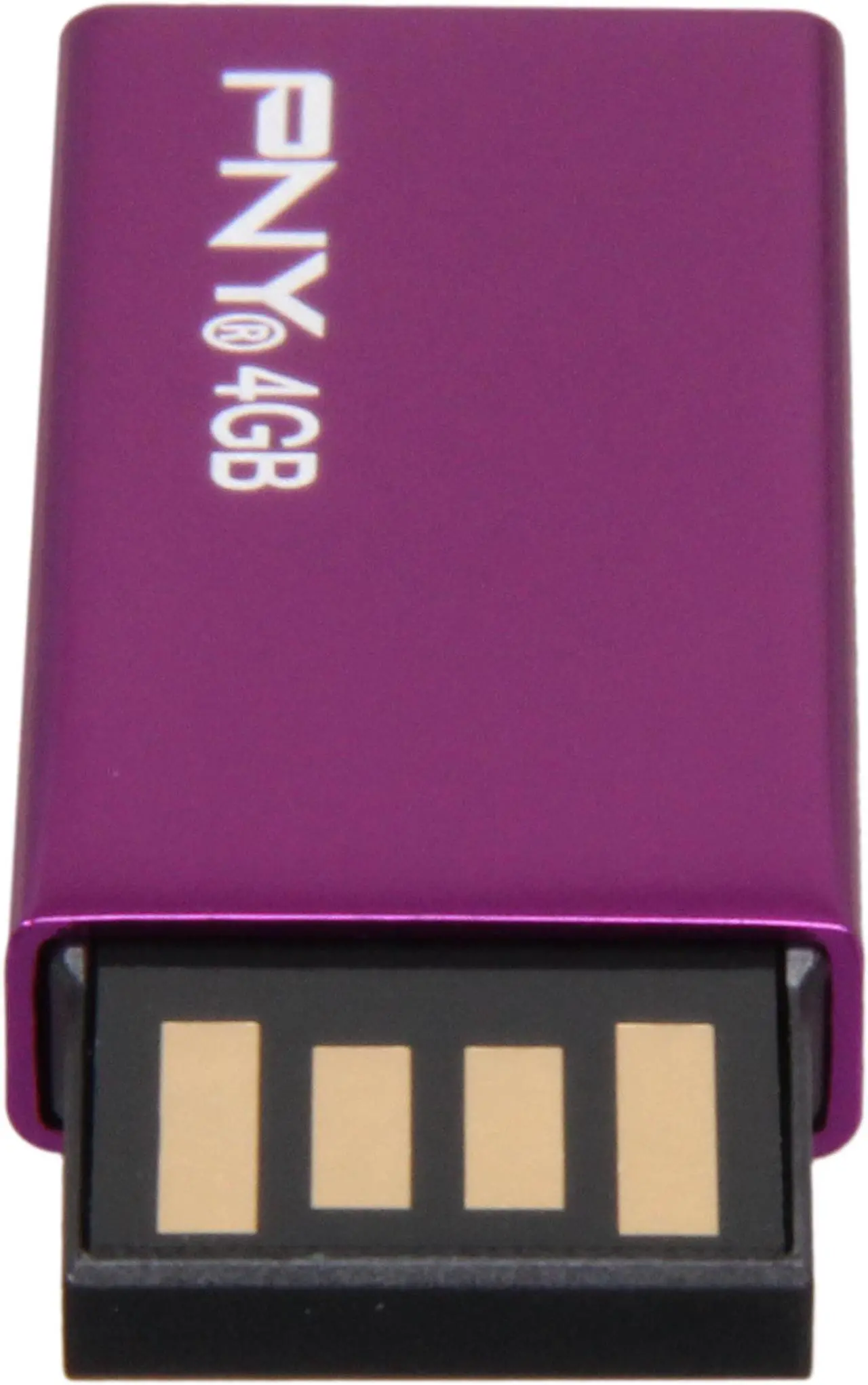 Alt view image 3 of 5 - PNY Clip-On Attaché 4GB USB 2.0 Flash Drive (Purple) P-FDU4GBCL-EF/PRP