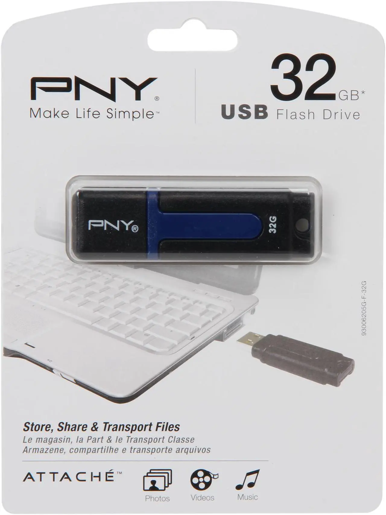 Alt view image 6 of 5 - PNY Attaché 2 32GB USB 2.0 Flash Drive P-FD32GATT2-GE