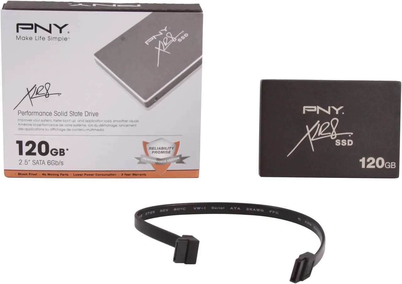 Alt view image 5 of 6 - PNY XLR8 2.5" 120GB SATA III Internal Solid State Drive (SSD) SSD9SC120GMDF-RB