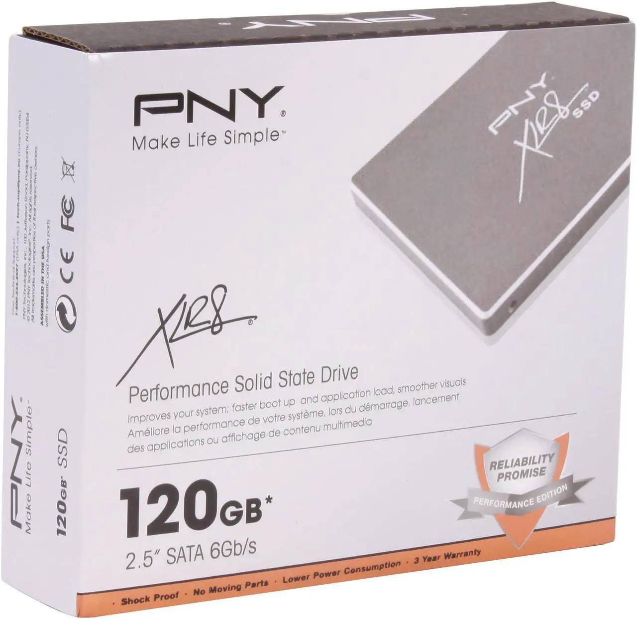 Alt view image 6 of 6 - PNY XLR8 2.5" 120GB SATA III Internal Solid State Drive (SSD) SSD9SC120GMDF-RB