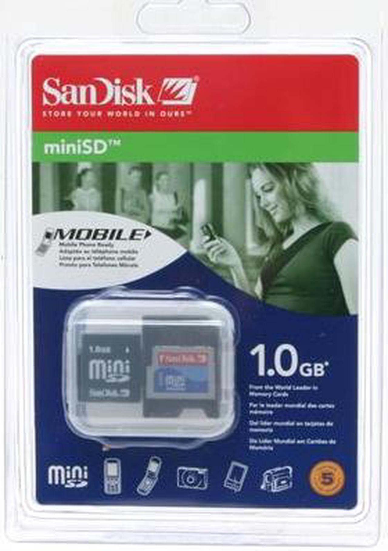 Alt view image 2 of 3 - SanDisk 1GB MiniSD Flash Card Model SDSDM-1024-A10M